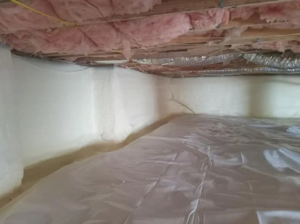 Crawl space encapsulation with closed-cell spray foam for Spray Foam Roofing Repair in Madras